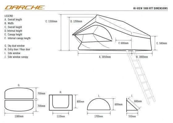 HI VIEW 1800 ROOF TOP TENT