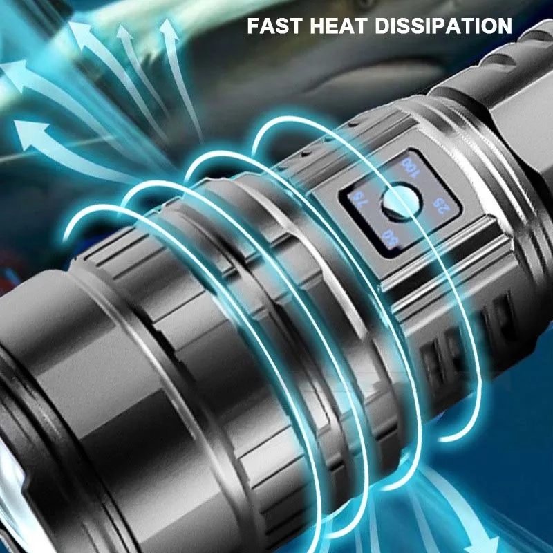Hot saleMultifunctional White Laser Telescopic Zoom Tactical Flashlight