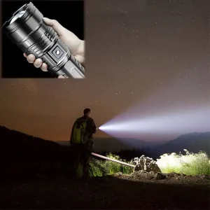 Hot saleMultifunctional White Laser Telescopic Zoom Tactical Flashlight