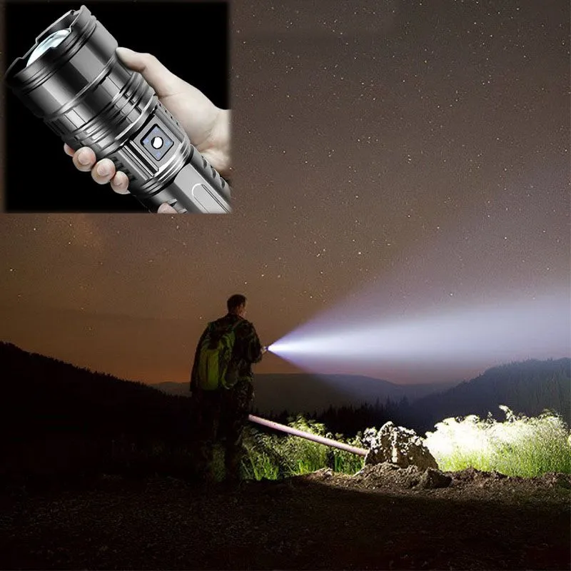 Hot saleMultifunctional White Laser Telescopic Zoom Tactical Flashlight