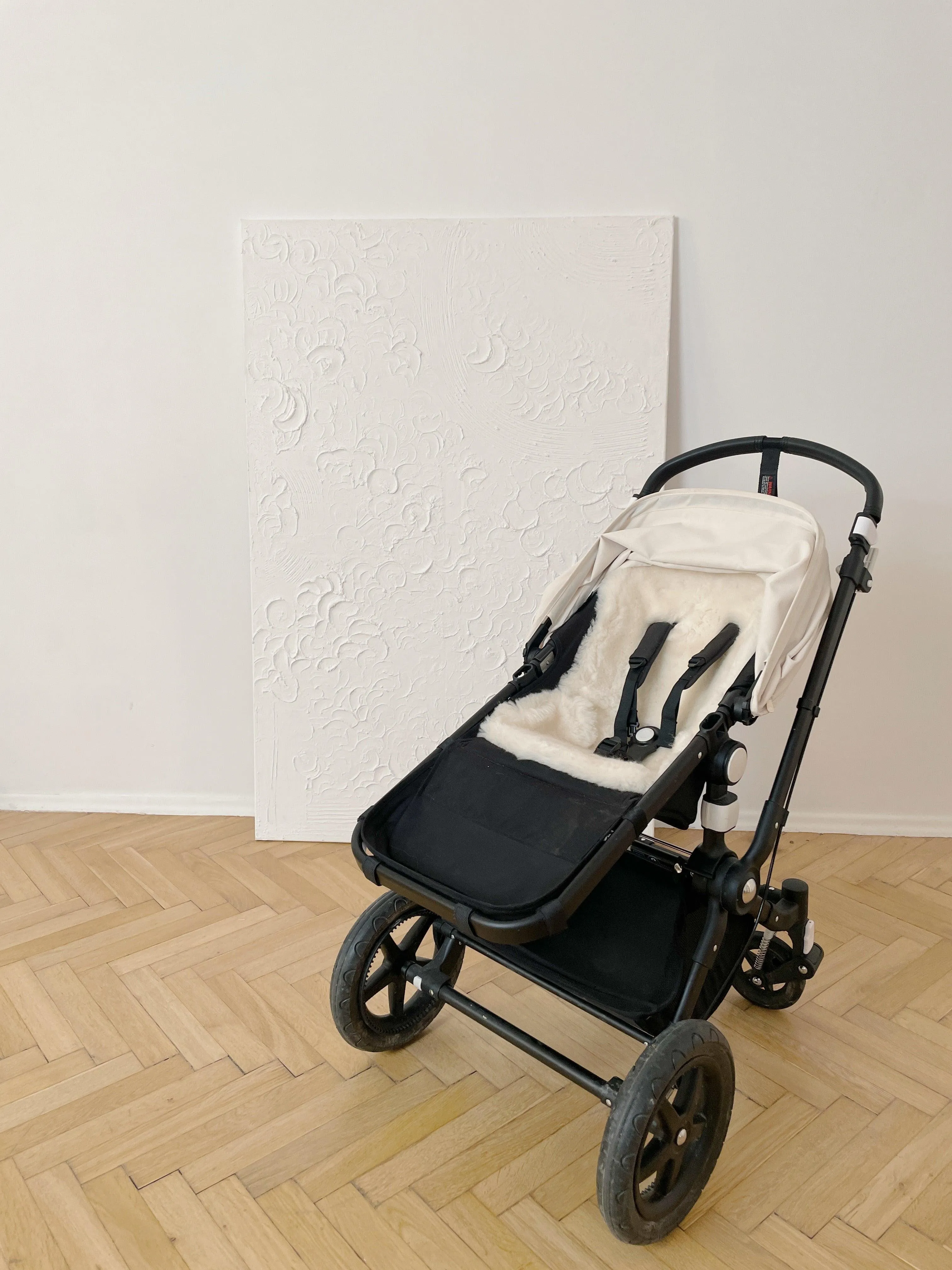 Ivory Natural Sheepskin Stroller Liner