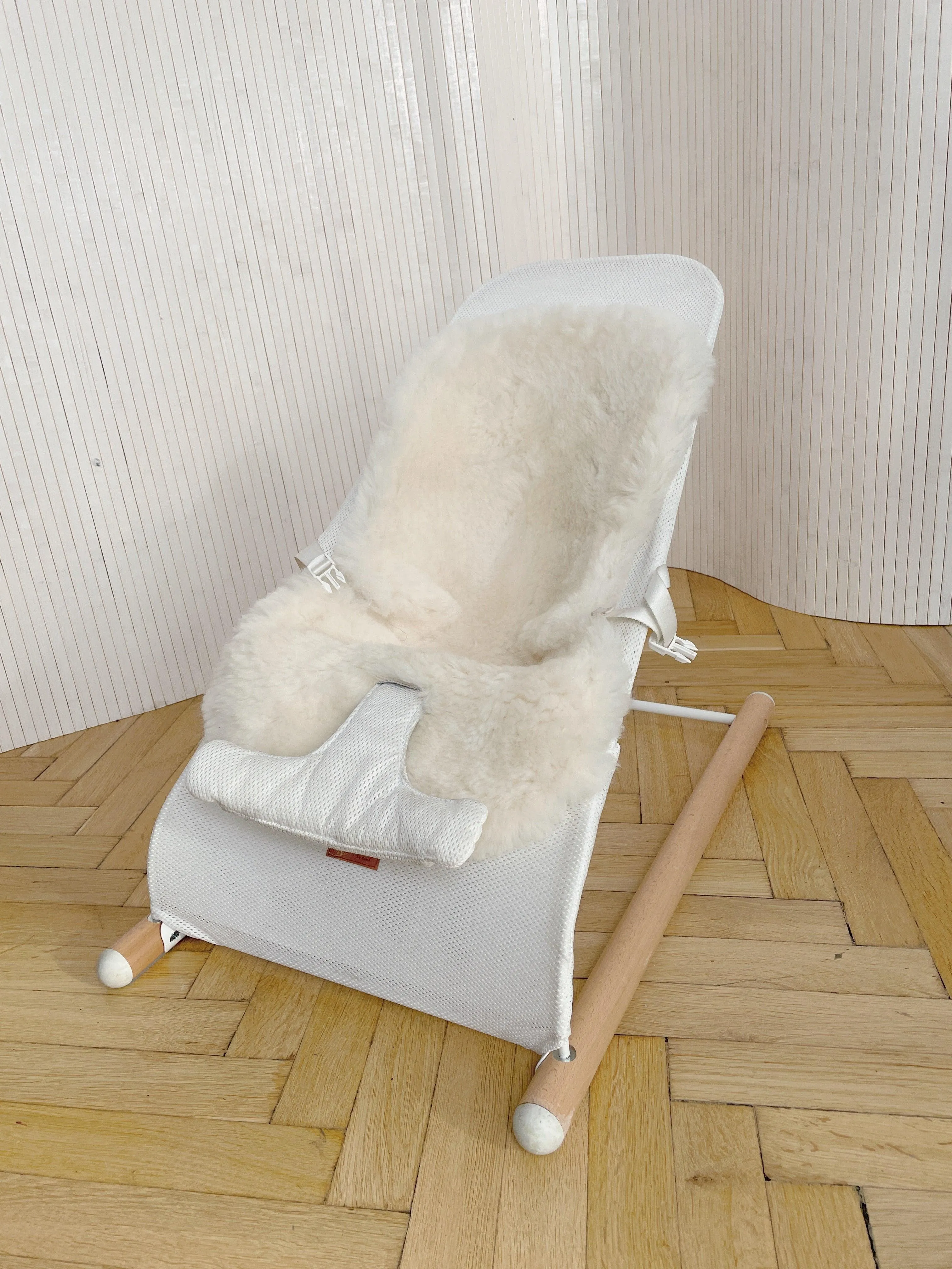 Ivory Natural Sheepskin Stroller Liner