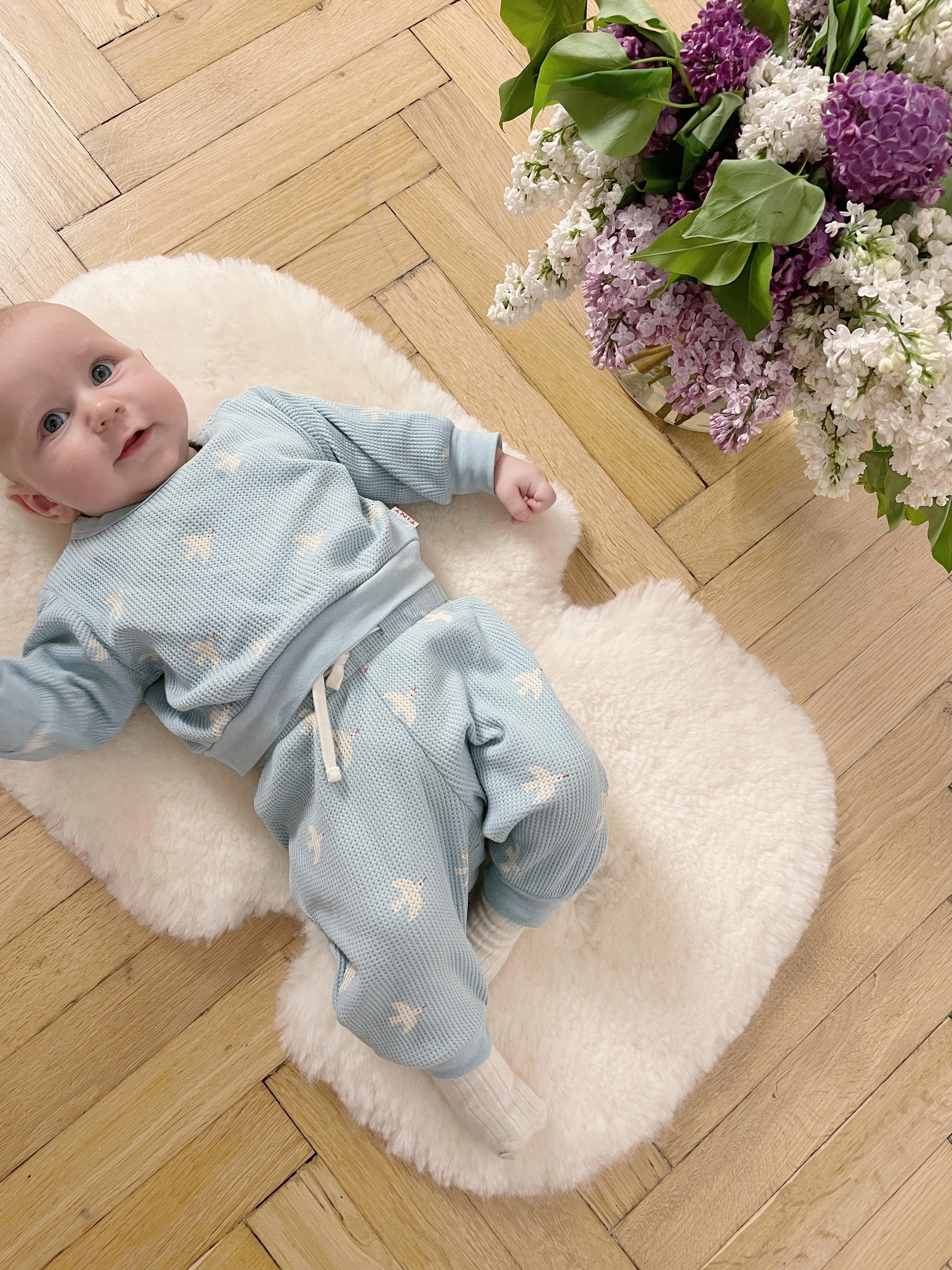Ivory Natural Sheepskin Stroller Liner