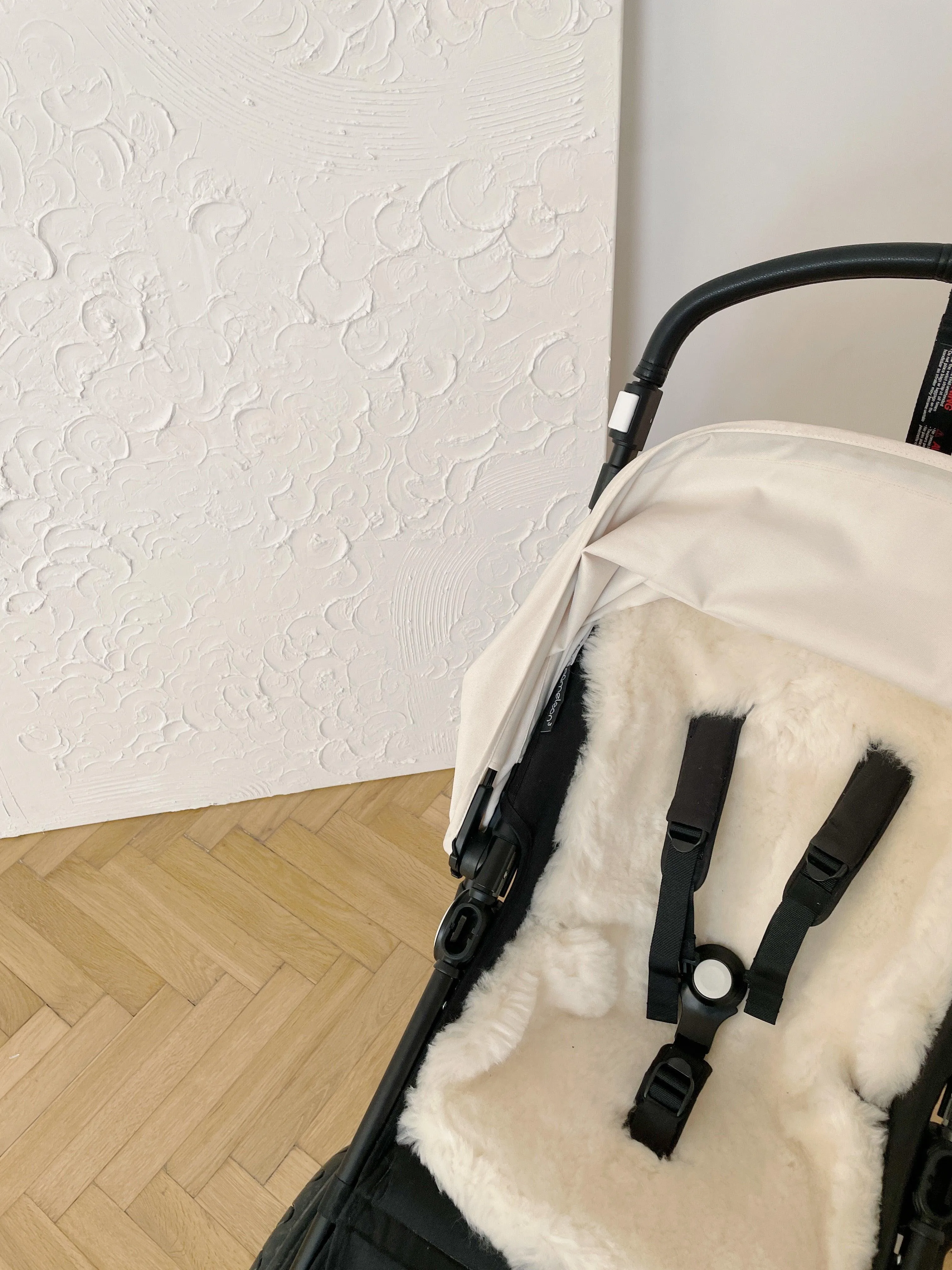 Ivory Natural Sheepskin Stroller Liner