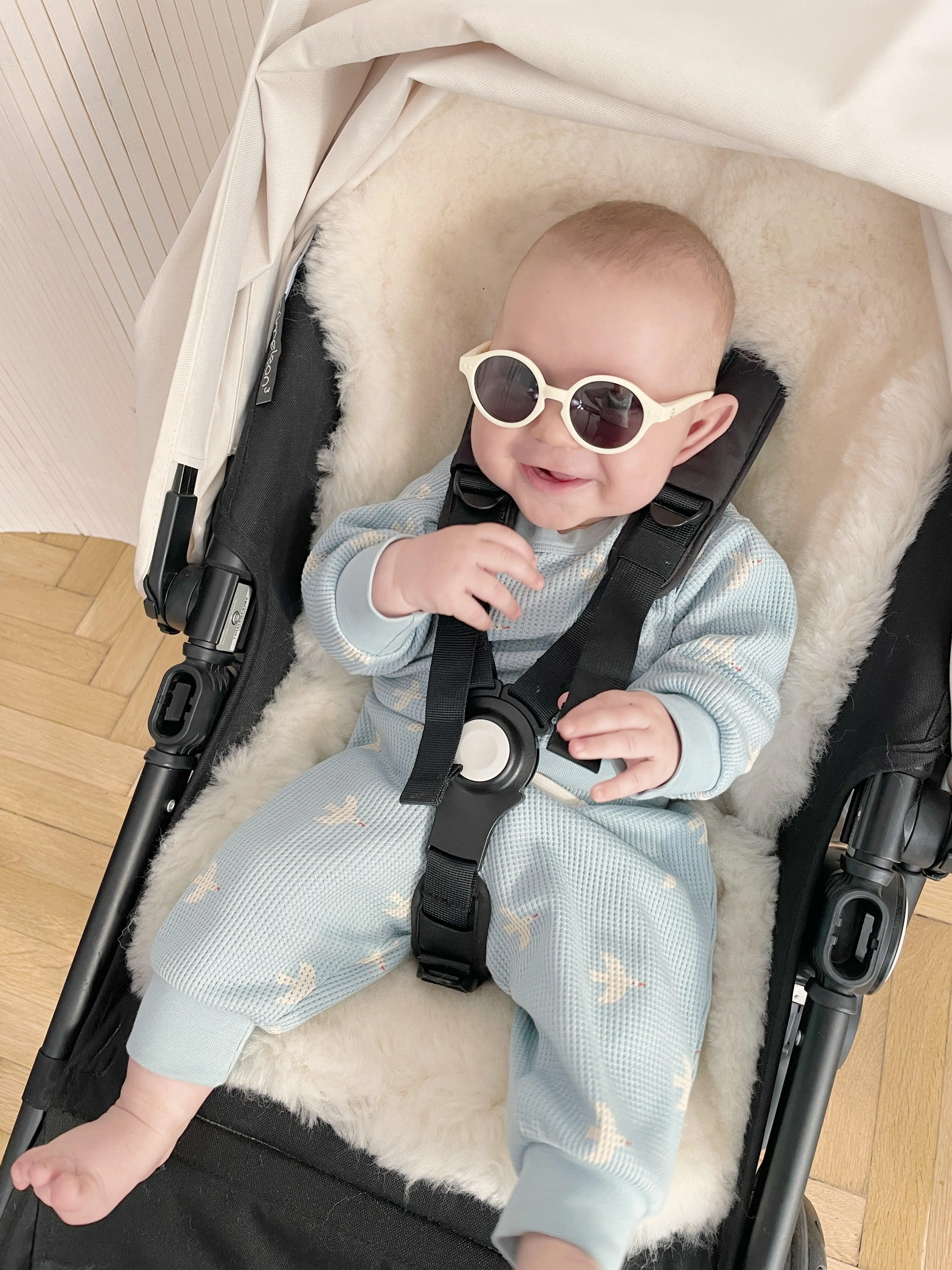 Ivory Natural Sheepskin Stroller Liner