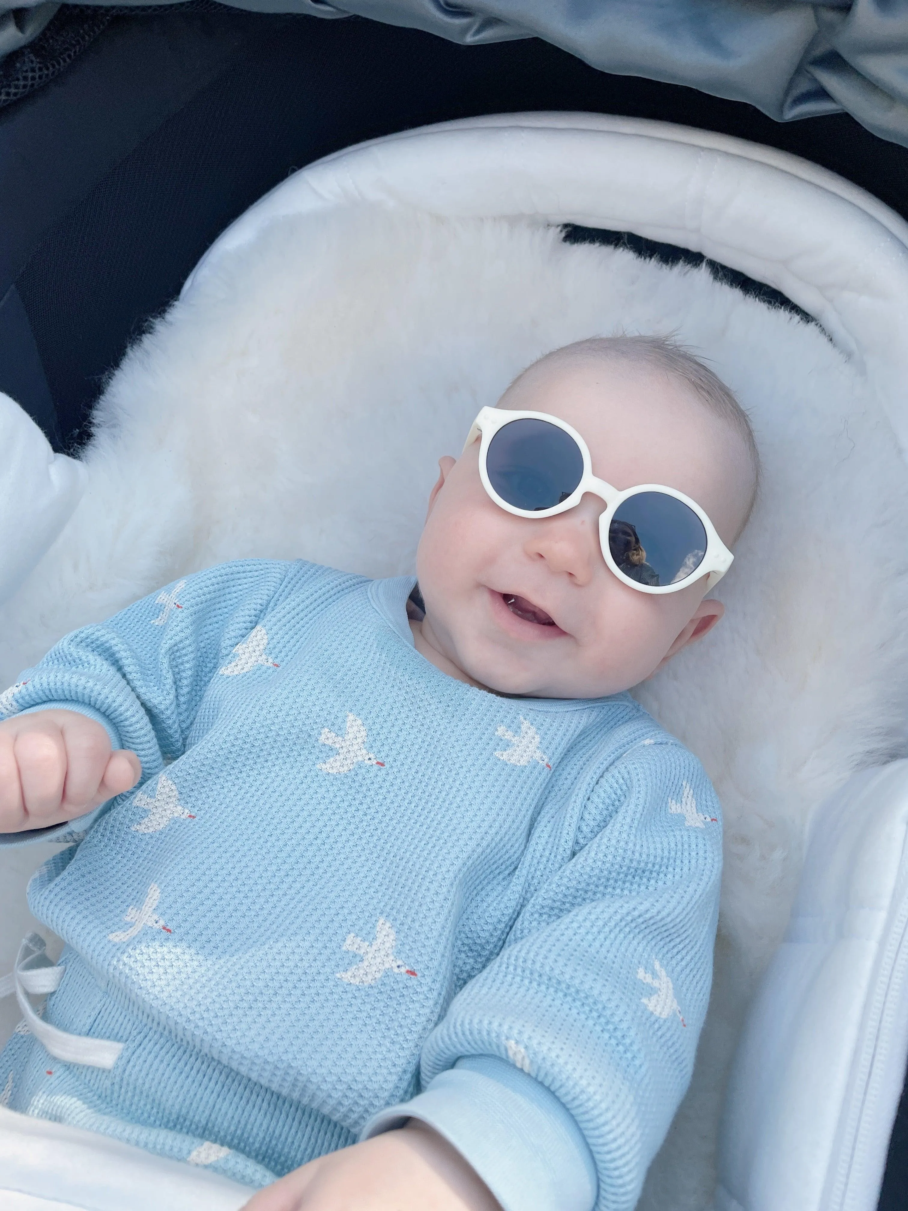 Ivory Natural Sheepskin Stroller Liner