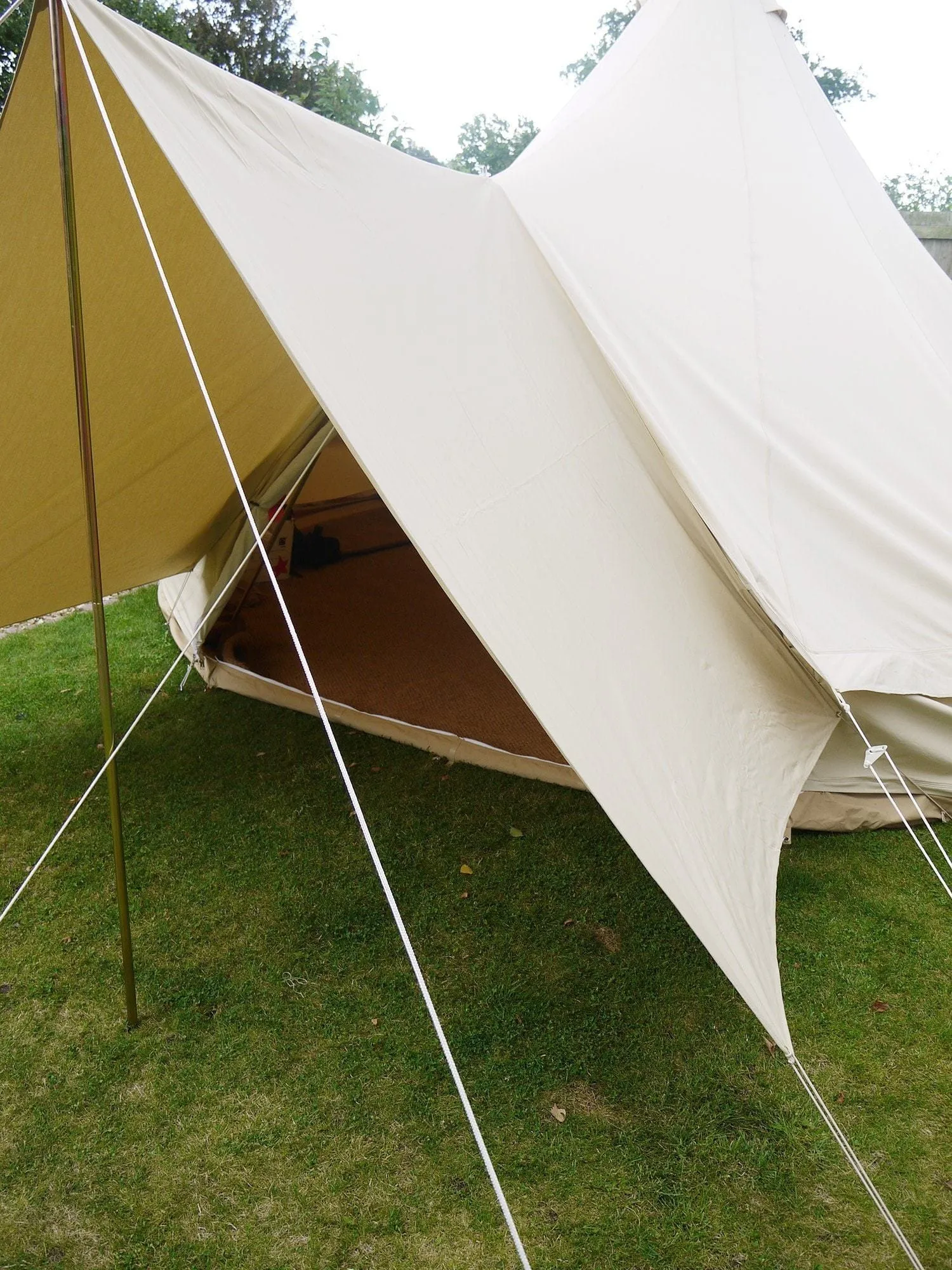 Large Canvas Bell Tent Awning 400 x 260 – 2 pole
