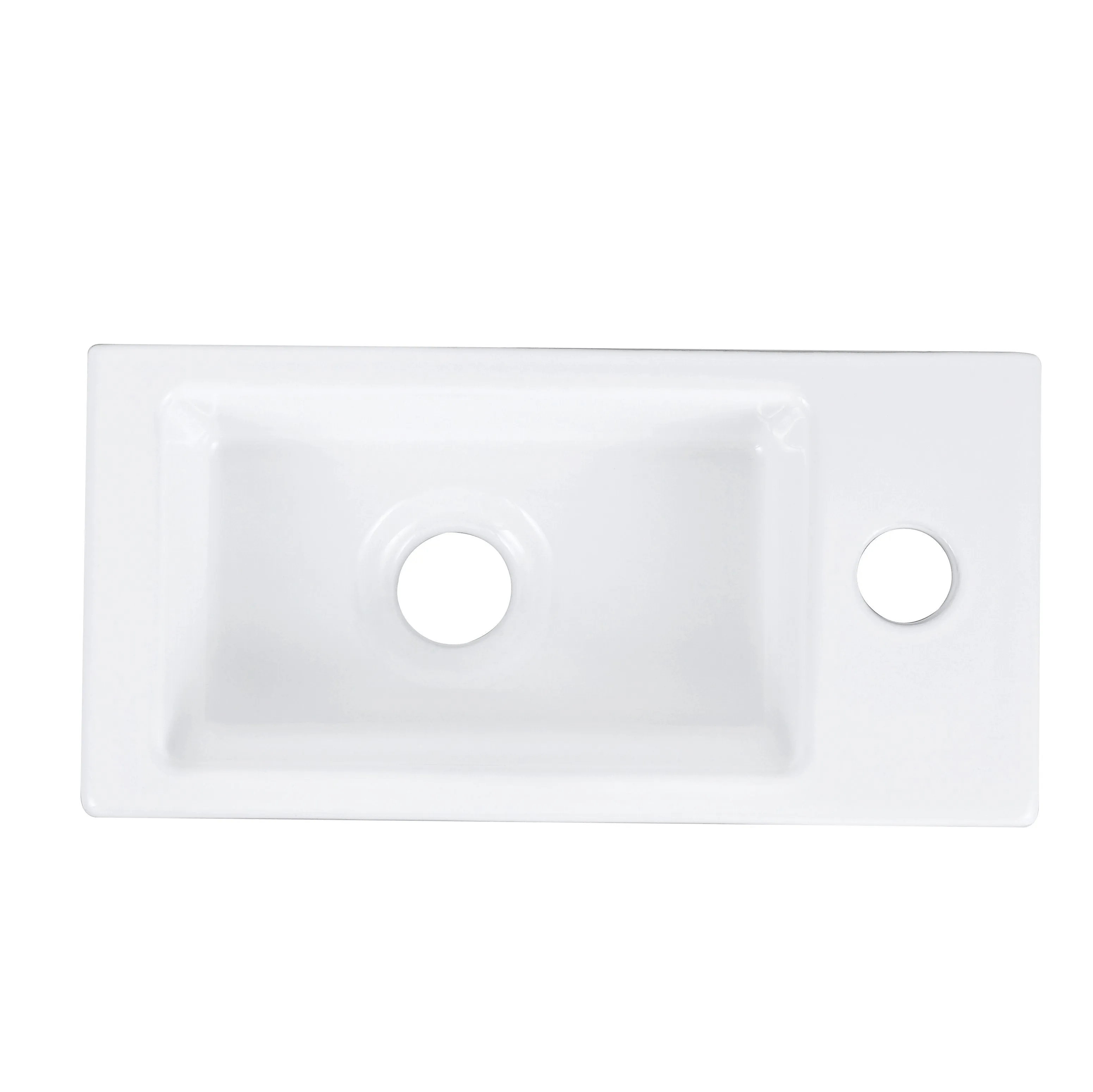 LIBERTY 14" Rectangular Wall-Mount Bathroom Sink, Space-saving