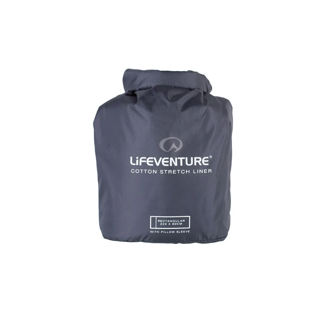 Lifeventure Cotton Stretch Sleeping Bag Liner Rectangular