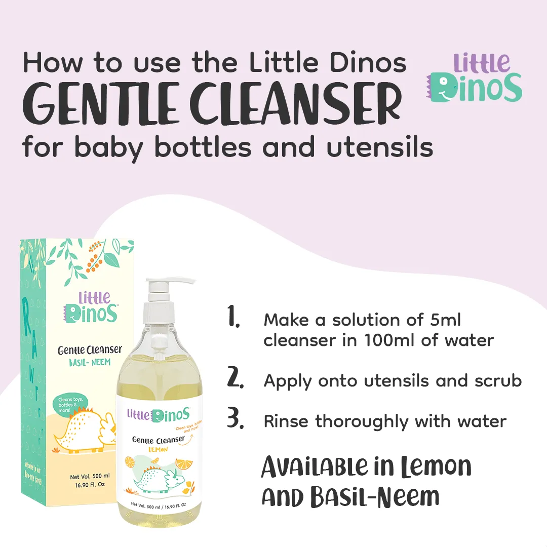 Little Dinos Gentle Bottle Cleanser- Basil Neem 500 ml