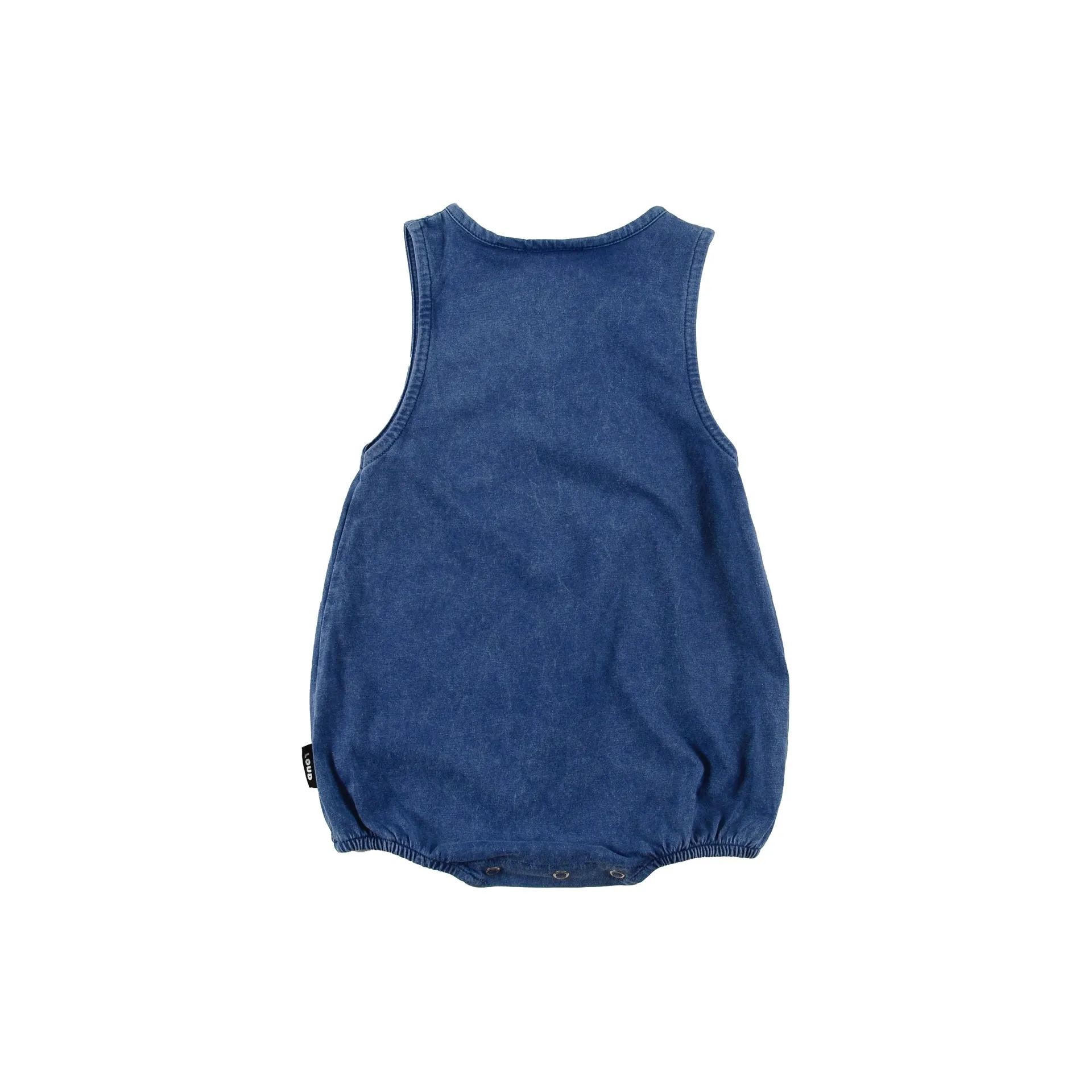 Loud Apparel Navy Marble Dye Romper