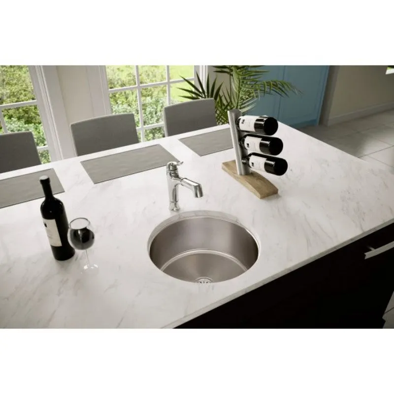 Lustertone Classic 18.38" x 18.38" x 8" Stainless Steel Single-Basin Undermount Kitchen Sink