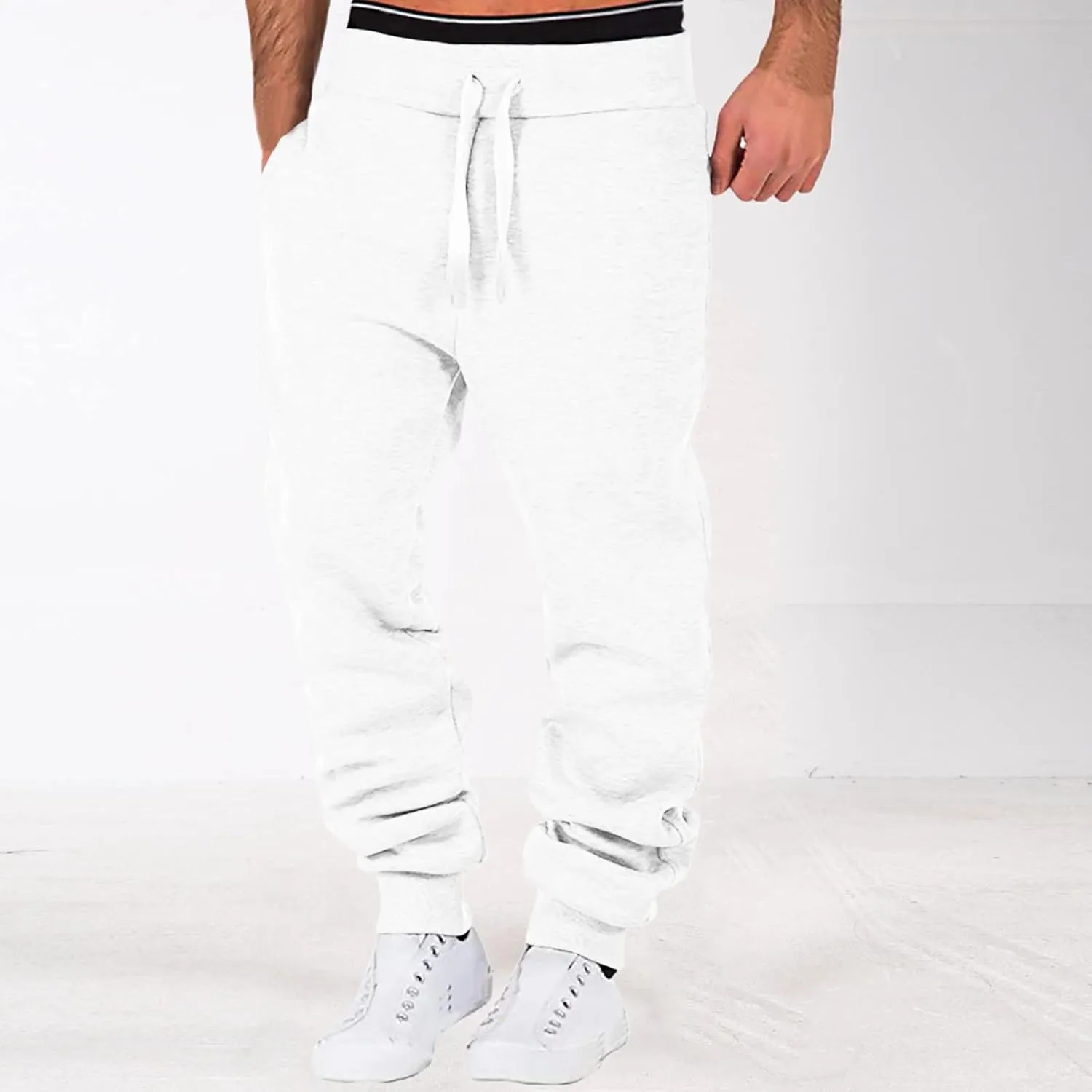 Mens Workout Cargo Sweatpants Jogger Sweatpants for Men Men's Fleece Lounge Pants Mens Fleece Active Athletic Workout