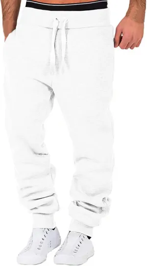Mens Workout Cargo Sweatpants Jogger Sweatpants for Men Men's Fleece Lounge Pants Mens Fleece Active Athletic Workout