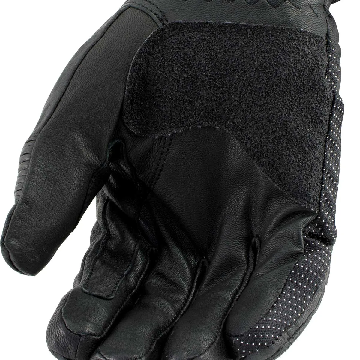 Milwaukee Leather SH752 Men's Black Breathable Gauntlet Leather Gloves