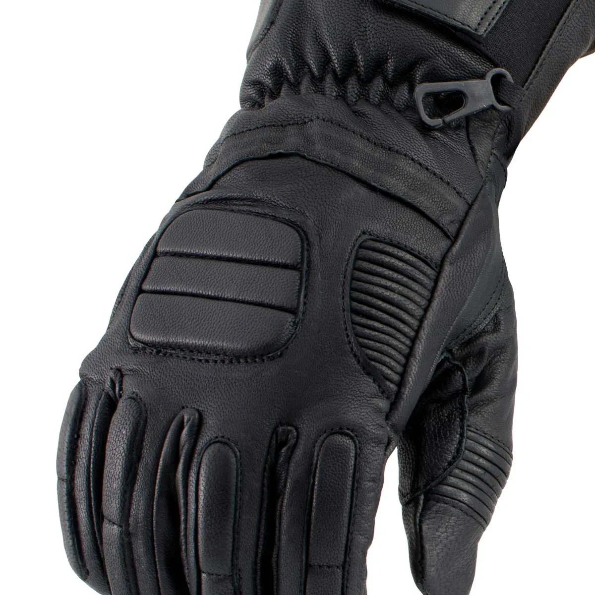 Milwaukee Leather SH752 Men's Black Breathable Gauntlet Leather Gloves
