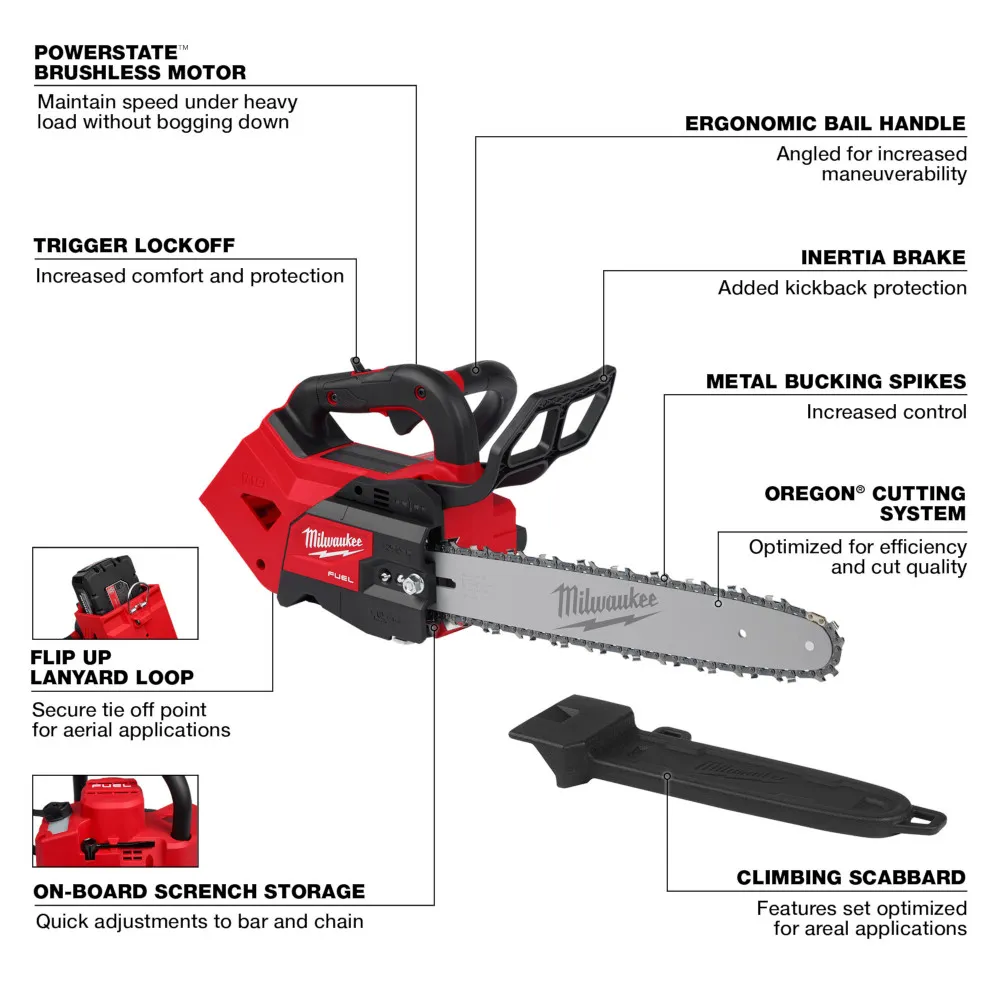 Milwaukee M18 FUEL 14" Top Handle Chainsaw
