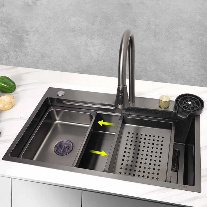 Multifunction Waterfall Single Bowl-حوض مطبخ متعدد
