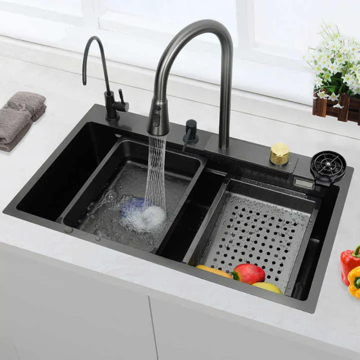 Multifunction Waterfall Single Bowl-حوض مطبخ متعدد
