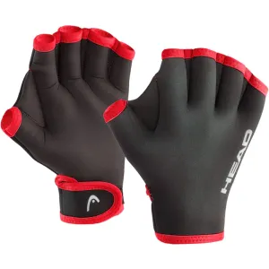 Open Box Head Swim Gloves (Black / Red, Small)