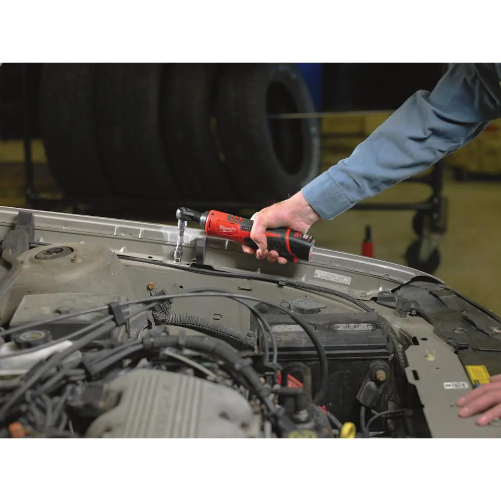 Open Box -  Milwaukee 2457-20 M12 12-Volt Lithium-Ion Cordless 3/8 in. Ratchet (Tool-Only)
