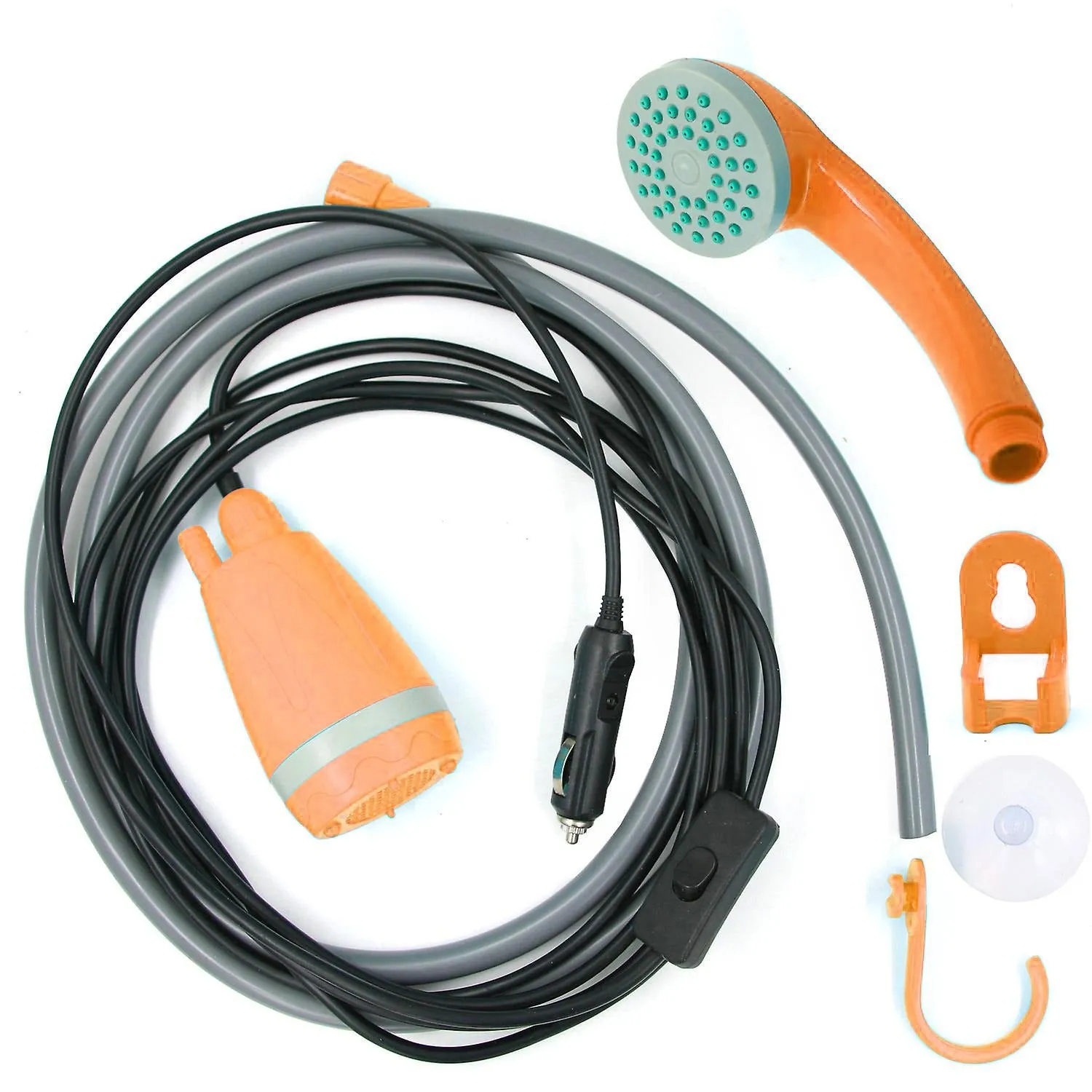 Portable Shower Automobile Shower Set Car Washer 12V With Foldable Bucket - 2024