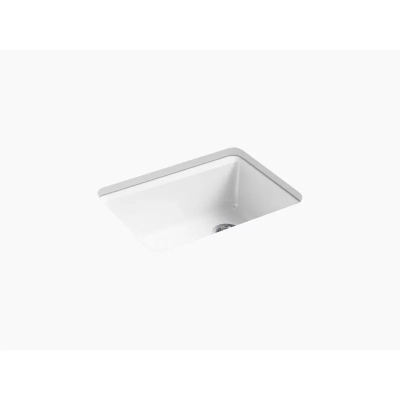 Riverby 22" x 27" x 9.63" Enameled Cast Iron Single Basin Undermount Kitchen Sink in White