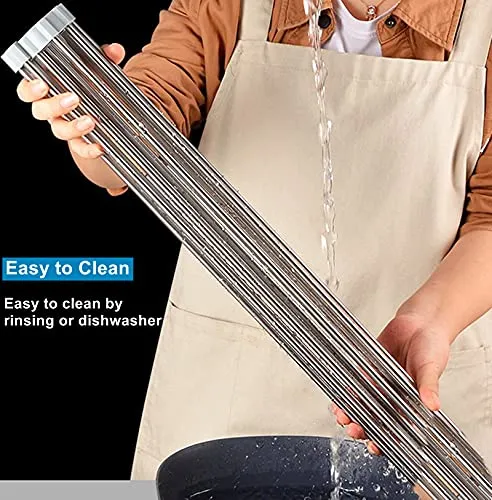 Seropy Roll Up Dish Drying Rack Over the Sink for Kitchen RV Sink 17.8x15.7 Inch Kitchen Drying Rack Folding Dish Drainer Mat Rolling Dish Rack Foldable Sink Rack Stainless Steel Wide Kitchen Dry Rack