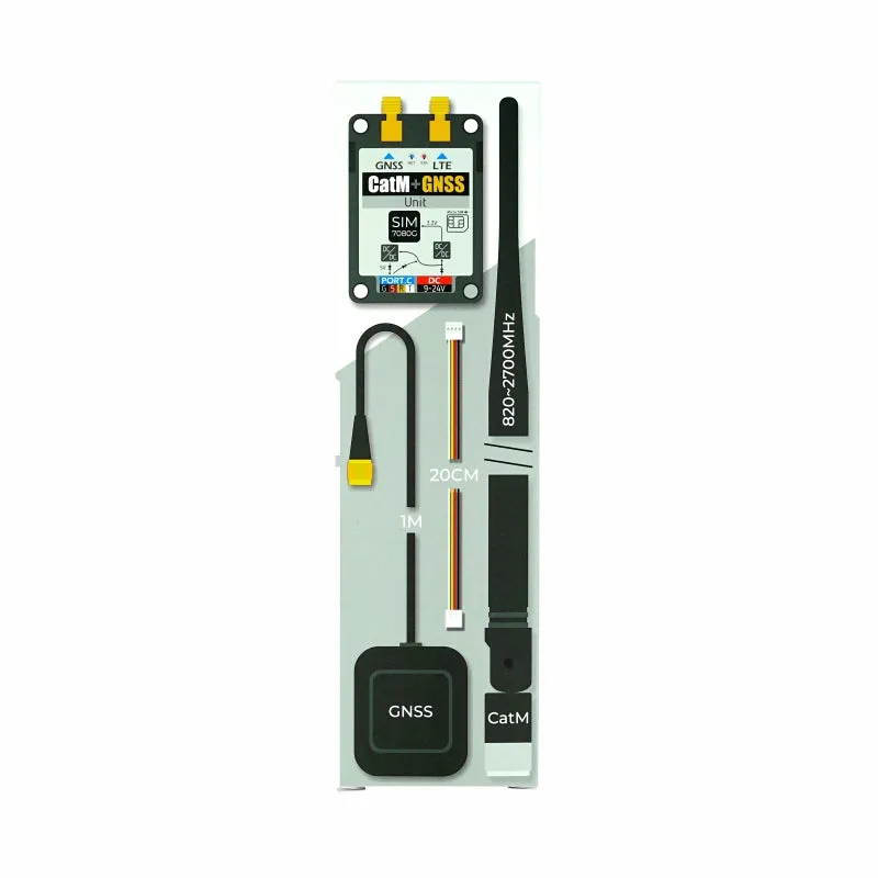 SIM7080G CAT-M/NB-IoT GNSS Unit with Telec Antenna
