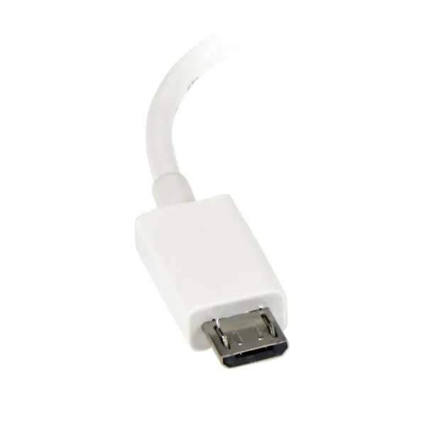 Startech.Com 5In White Micro Usb To Usb Otg Host Adapter M/F - Micro Usb Male To Usb A Female On-The-Go Host Cable Adapt