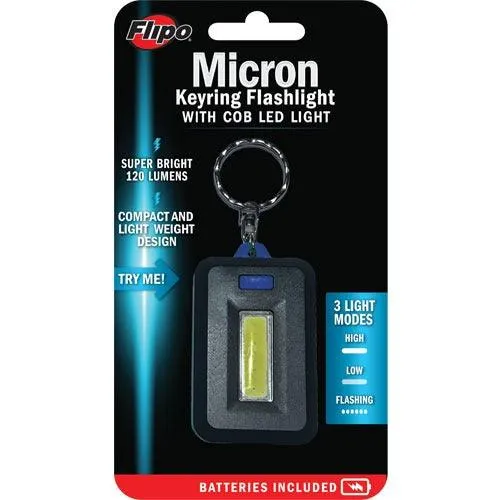 The New Micron Keyring with Flashlight Bundle of 3 Mix Colors