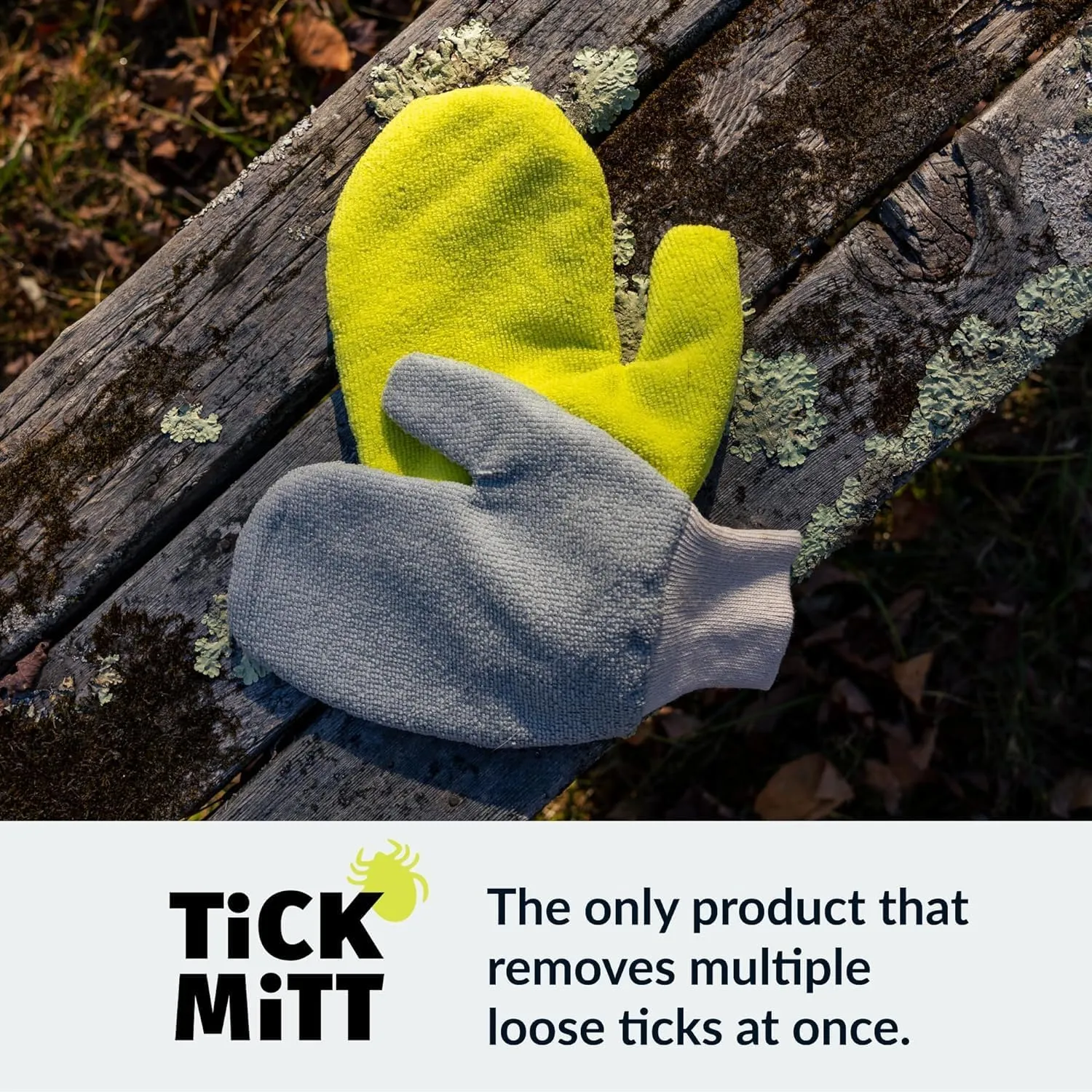 Yellow Tick Defense Glove - Durable, Comfortable, and Easy-to-Use Protective Tool for Humans and Pets to Safely Handle Ticks