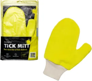 Yellow Tick Defense Glove - Durable, Comfortable, and Easy-to-Use Protective Tool for Humans and Pets to Safely Handle Ticks