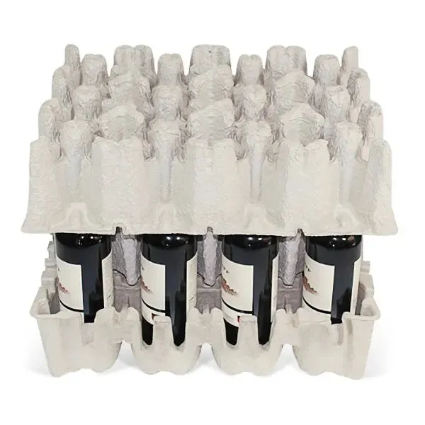 Twelve (12) Bottle Stand Up Wine Shipper Kit (Trays & Outer Shipping Box)