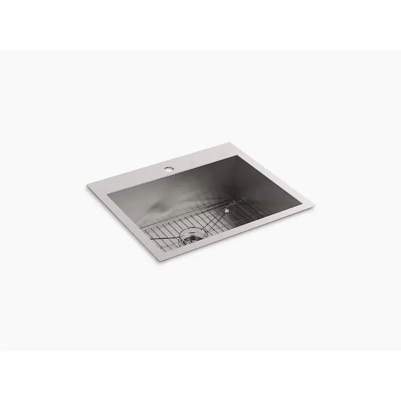 Vault 22" x 25" x 9.31" Stainless Steel Single Basin Dual-Mount Kitchen Sink