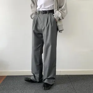 Wiaofellas Autumn Versatile Casual Pants Retro Suit Men's Clothing